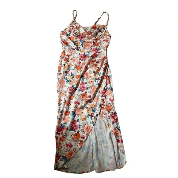 SHEIN Women's Floral Print Spaghetti Strap Midi Dress Multicolor L - Picture 2 of 16